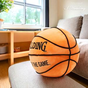 ボールクッション オレンジ Lサイズ 33cm バスケットボール グッズ 51-002 ポリエステル 大型 丸型クッション スポルディング 24SS 正規品｜i-healing