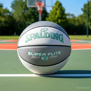 スポルディング SPALDING バスケットボール 7号 スーパーフライト ホワイト×シルバー×ミント 78-169J コンポジット バスケ 合成皮革 屋内 屋外 26SS 正規品｜アイヒーリング