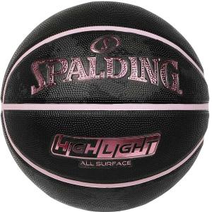 スポルディング SPALDING バスケットボール 6号 ハイライト ドーンピンク ラバー 85-448J バスケ ゴム 外用ラバー 26SS 部活 練習 一般女子 大学 高校 中学