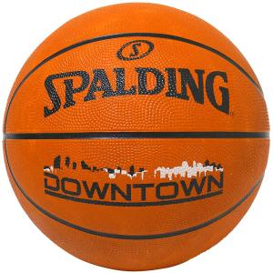 スポルディング SPALDING バスケットボール 7号 ダウンタウン ブラウン バスケ 84-363Z ゴム 外用ラバー 部活 練習 一般 大学 高校 中学 男子 メンズ 正規品