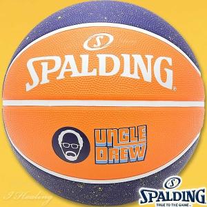 SPALDING UNCLE DREW プレイヤーアクションラバーボール アンクルドリュー バスケットボール7号 オレンジ ラバー スポルディング71-1428正規品｜i-healing