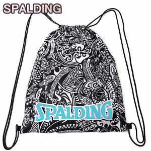 SPALDING ナップサック ポリネシアンブラック 33L スポーツ ジムサック バスケ バッグ スポルディング SAK002POLBK POLYNESIAN BLACK正規品｜i-healing