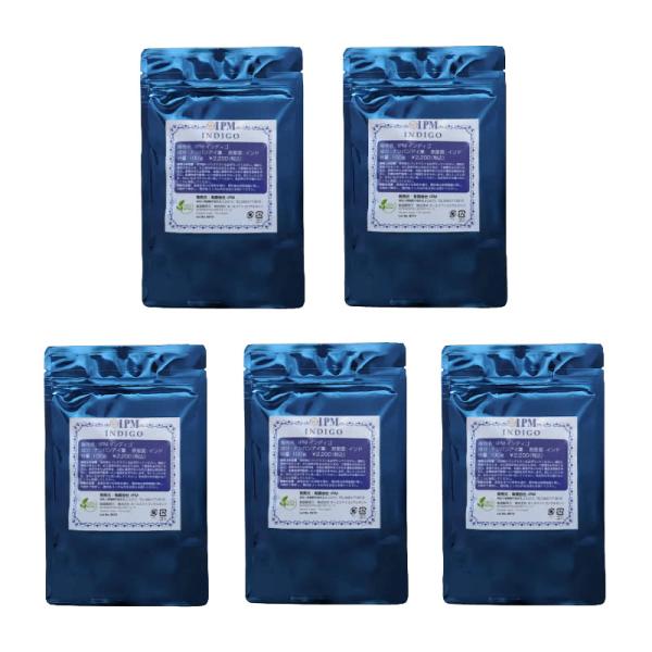 IPM インディゴ 100g 5個セット 天然ヘナ 白髪染め  INDIGO I.P.M 500g ...