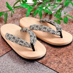 創業65年履物屋 高級手作り檜サンダル男性用 麻の葉 日本製