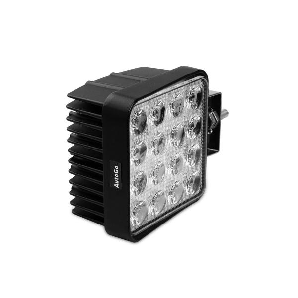 AutoGo LEDワークライト 改善版 CREE製 48W LED作業灯 广角タイプ 角型 16連...