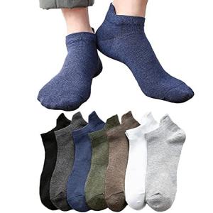 ソックスくるぶし無臭吸汗アンクルソックス滑り止め7足組 24.5-28cm