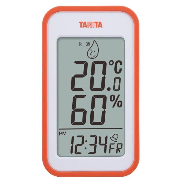 タニタ(Tanita) 温湿度計 デジタル オレンジ TT-559 OR 壁掛け 卓上 マグネット