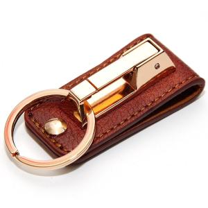 CarOver  本革 スマート キー ホルダー リング 牛 革 車 鍵 ケース レザー CO-ZB-001-GDBR