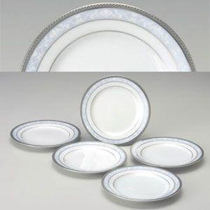 ノリタケ NORITAKE ハンプシャープラチナ 16cmパン皿5枚セット