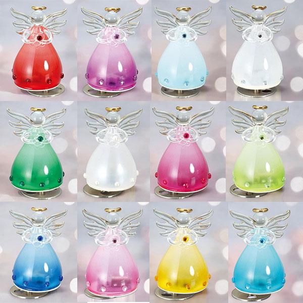 ニデックオルゴール ガラス天使オルゴール ー誕生石で選べるー