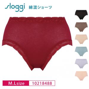 トリンプ スロギー ショーツ 10218488 Triumph フィット 2.0 ジャストウエスト sloggi Fit 2.0 JW 綿混 パンツ 吸水速乾 ハイレッグM・Lサイズ y_tr