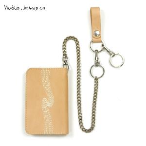 ヌーディージーンズ Nudie Jeans 正規販売店 メンズ 財布 ALFREDSSON CHAIN WALLET NATURAL B12 180647｜i-mixon