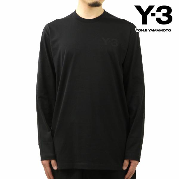 ワイスリー ロンT メンズ 正規販売店 Y-3 トップス クルーネック 長袖 Tシャツ ロゴ M C...