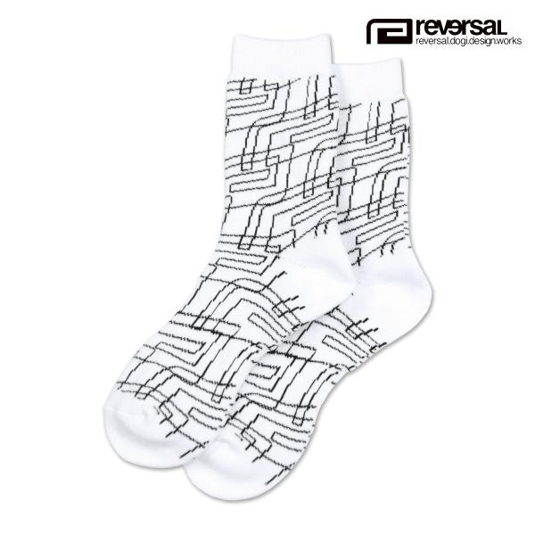 リバーサル メンズ 靴下 正規販売店 REVERSAL ロゴ ソックス アンダーウェア OBLIQU...