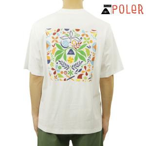 【ボーナスストア 誰でも+5% 4/18 0:00〜4/19 23:59】ポーラー メンズ 半袖Tシャツ 正規販売店 POLER バックプリント クルーネック RAINBRO RELAX FIT｜i-mixon