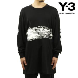 ワイスリー メンズ 長袖Tシャツ 正規品 Y-3 コットン ロゴ グラフィック ロンT GFX LOOSE FIT LONG SLEEVE TEE H44811 BLACK｜i-mixon