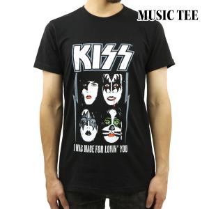 ミュージックティ メンズ バンドTシャツ 正規品 MUSIC TEE ロックTシャツ キッス ラヴィン・ユー・ベイビー KISS LOVIN`YOU MUSIC TEE｜i-mixon