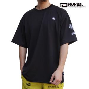 リバーサル メンズ 半袖Tシャツ 正規販売店 REVERSAL クルーネック オーバーサイズ PES MVS OVER SIZE TEE RV24SS051-BK BLACK｜i-mixon