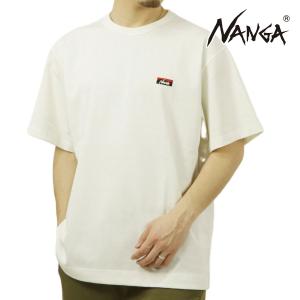 ナンガ メンズ 半袖Tシャツ 正規販売店 NANGA クルーネック ワンポイント ロゴ ECO HYBRID BOX LOGO EMBROIDERY TEE WHT NW2411-1G804-A WHITE｜i-mixon