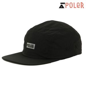 ポーラー メンズ レディース キャップ 正規販売店 POLER ロゴ ナイロン 帽子 5パネルキャップ FURRY FONT NYLON 5P CAP DC 241MCV0294-BLK BLACK｜i-mixon