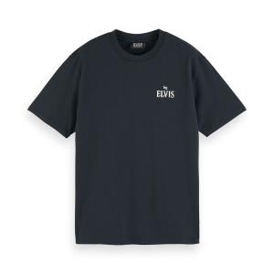 スコッチアンドソーダ メンズ 半袖Tシャツ 正規販売店 SCOTCH＆SODA クルーネック バックプリント ELVIS CAPSULE - RELAXED-FIT T-SHIRT 164511 0218｜i-mixon