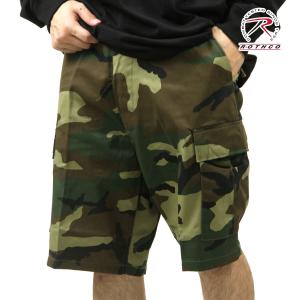 ロスコ メンズ ショートパンツ 正規品 ROTHCO ハーフパンツ カーゴショーツ ROTHCO CAMO BDU SHORTS 65212 WOODLAND CAMO｜i-mixon