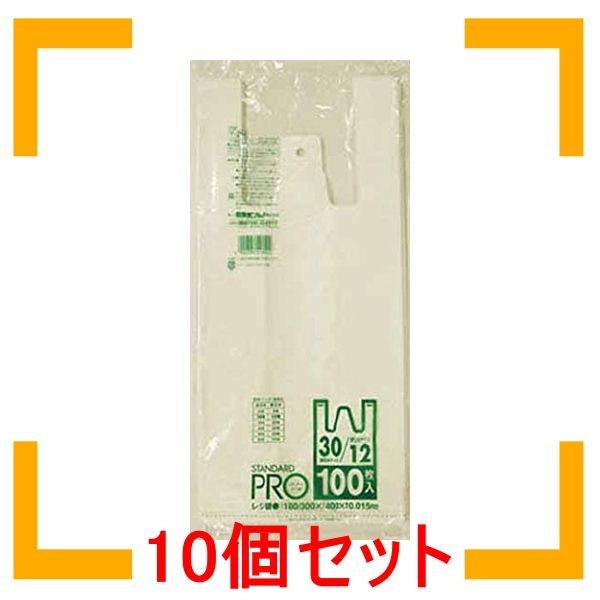 まとめ買い 日本サニパック Y-2Hレジ袋乳白12/30号 Y2HW 10個セット サニパック