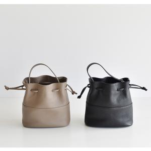 本革 2WAY 巾着 バッグ レディース ショ...の詳細画像3