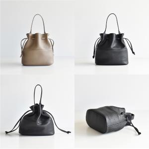 本革 2WAY 巾着 バッグ レディース ショ...の詳細画像4