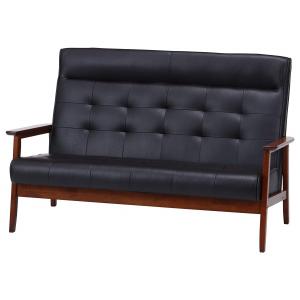 ソファ 2人掛け 幅135cm ダークブラウン 合皮 フレンズ 72020