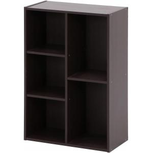 カラーボックス 2列 幅59cm ダークブラウン 大容量 96192