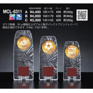 盾　ガラス トロフィー　表彰  Cサイズ 　MCL-6311-C 盾　ガラス　ゴルフ　イベント　野球　サッカー　バスケ｜アイペック