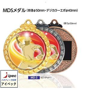 メダル　5cm MDSメダル　ケースY型　優勝メダル　野球　サッカー　卒団　文字無料　卒業｜i-pec