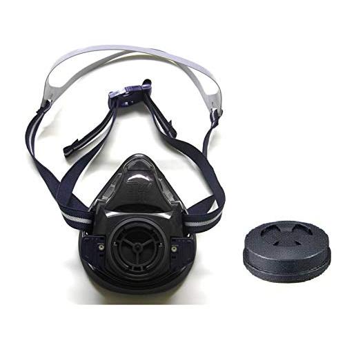 シゲマツ 農薬散布用マスク TW01SC 黒 / T2フィルタ付 【水和剤・粉剤用】