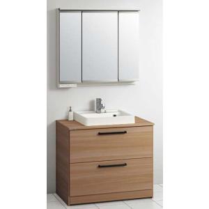 ファンシオ クリナップ 【ミラーキャビネット(3面鏡)M-753NFNE+洗面