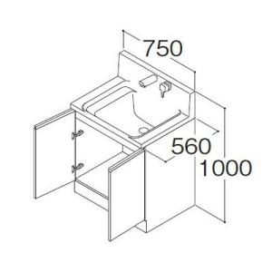 洗面台 本体のみ 900 ハウステック ココッシュ 間口90cm 全引き出し 