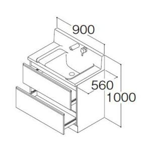 洗面台 本体のみ 900 ハウステック ココッシュ 間口90cm MAX収納タイプ
