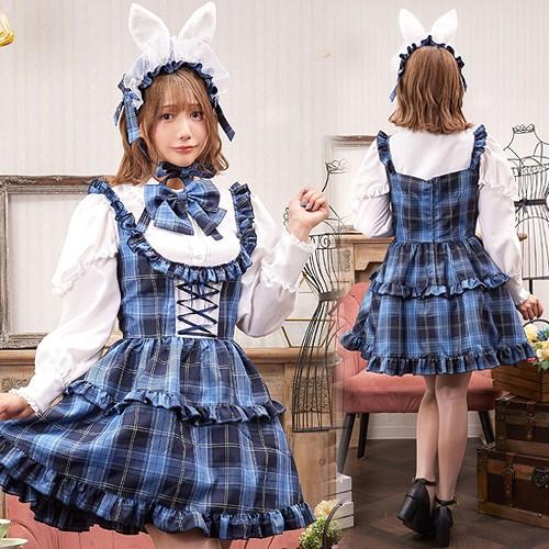 ブリティッシュバニー ドーリー ブルー/      バニーガール コスプレ うさぎ コスチューム イ...