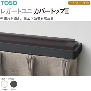 TOSO（トーソー） カーテンレール レガートユニ カバートップII 別製作レール 0.50〜1.00m（1セット）ホワイト・ダーク｜i-read