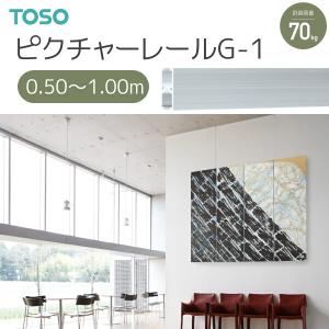 TOSO（トーソー） ピクチャーレール G-1 別製作レール 0.50m〜1.00m ナチュラル 天井先付用｜i-read