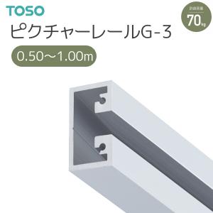 TOSO（トーソー） ピクチャーレール G-3 別製作レール 0.50m〜1.00m 正面後付用 ナチュラル