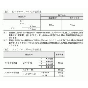 トーソー ピクチャーレール L-1 4.00m...の詳細画像3