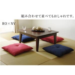 座布団 クッション 銘仙判 刺し子 約55×5...の詳細画像5