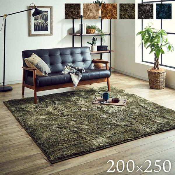 シャギーラグ ラグマット おしゃれ ラグ 洗える 制菌加工 カーペット ルフォン 約200×250c...