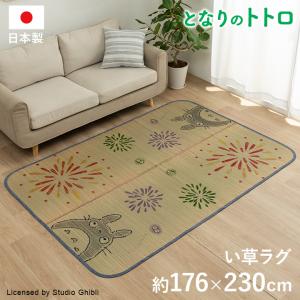 イケヒコ い草ラグ F森のトトロ140×180cm い草カーペット 日本製