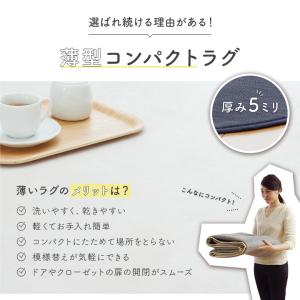 ラグ 洗える カーペット ラグマット 円形 抗...の詳細画像2