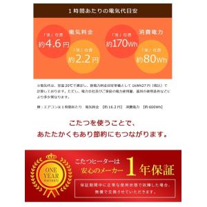 こたつ 長方形 こたつ台 大判 家具調木製こた...の詳細画像5