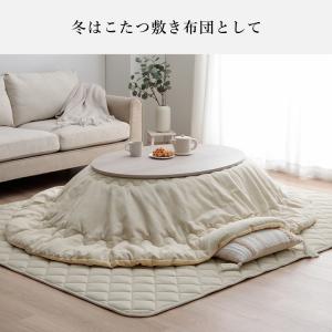 こたつ敷き布団 正方形 キルトラグ 約190×...の詳細画像5