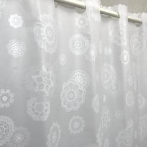 お風呂 カフェカーテン 140×80cm オー...の詳細画像4