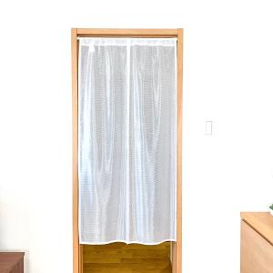 のれん ミラーレース ホワイト 85×150 ミドルの詳細画像1